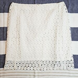 Joe Fresh White Eyelet Mini Skirt With Cotton Lining Size 10/Medium